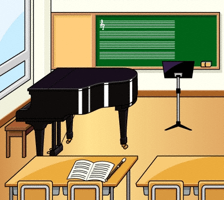 吉野町立龍門小学校の音楽室